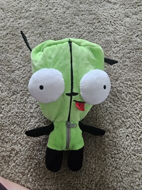 Hot Topic Green Alien Plush with White Eyes and Red Tongue